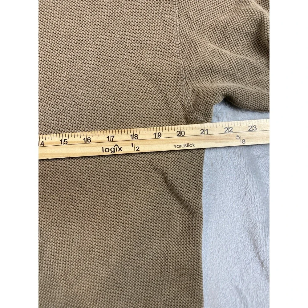 Tommy Bahama Polo Shirt Mens Large Brown Golf 70% silk 30% Cotton‎ Pique Knit
